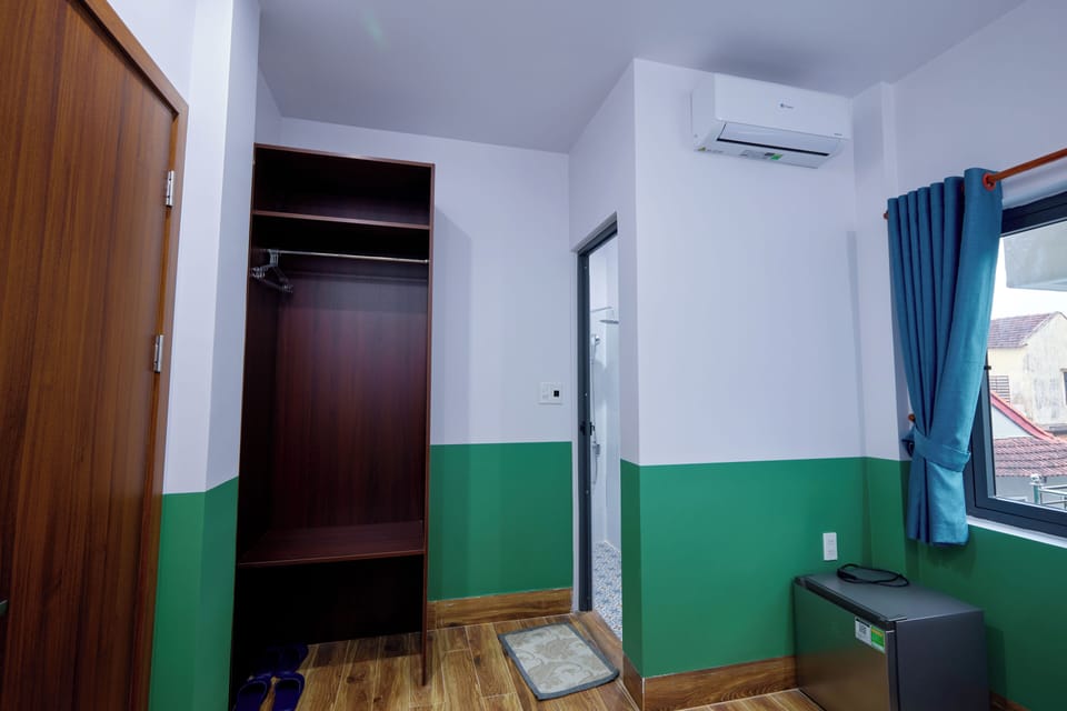 Premium bedding, memory foam beds, desk, laptop workspace