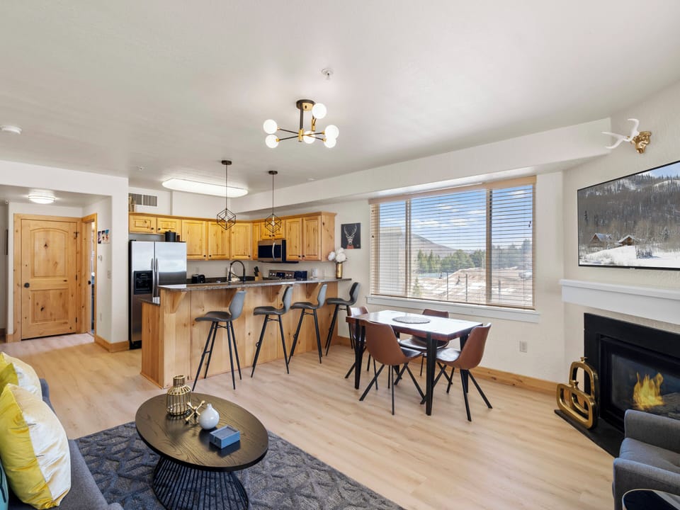 Living Area with Sleeper Sofa / Kitchen