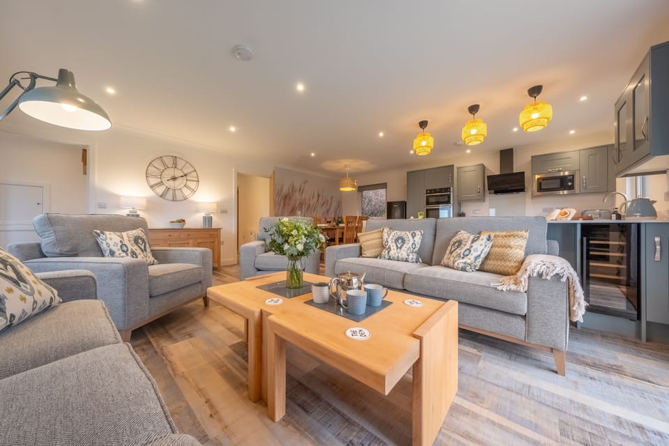 Ground floor: From the sitting room area back to kitchen and dining area