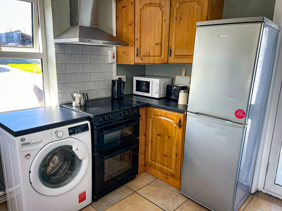 Microwave, electric kettle, highchair