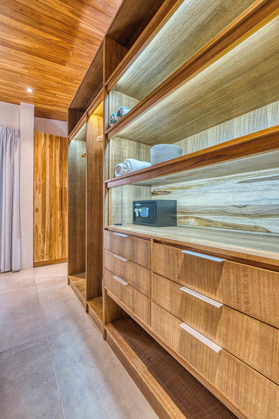 Master BDR inside walking closet with safety deposit box.