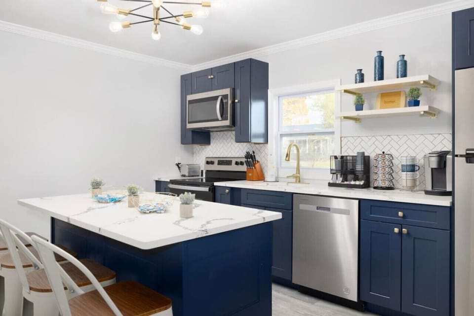 Bright, fully remodeled kitchen with brand-new appliances, ideal for cooking your favorite meals.