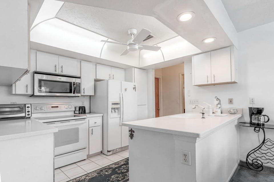 Fully stocked kitchen
