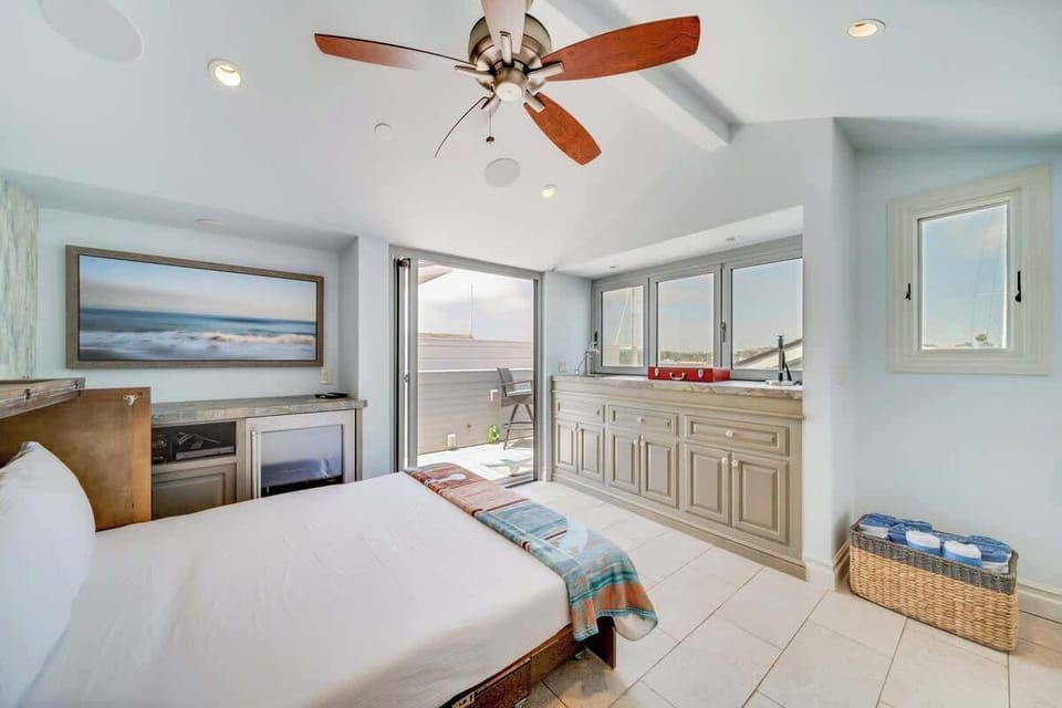 Bedroom 2 is the loft room with direct access to balcony
