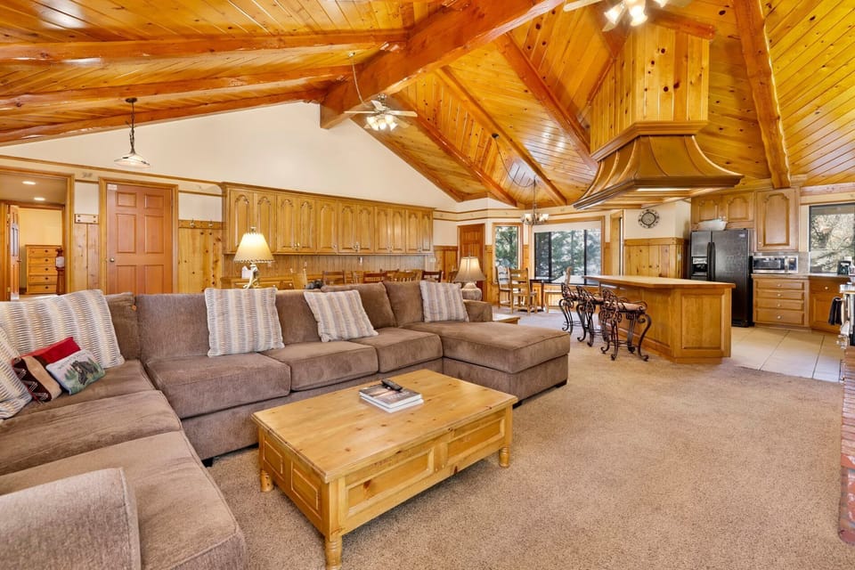 Cabin, Multiple Beds, Patio, Mountain View (2030) | Living area | Fireplace