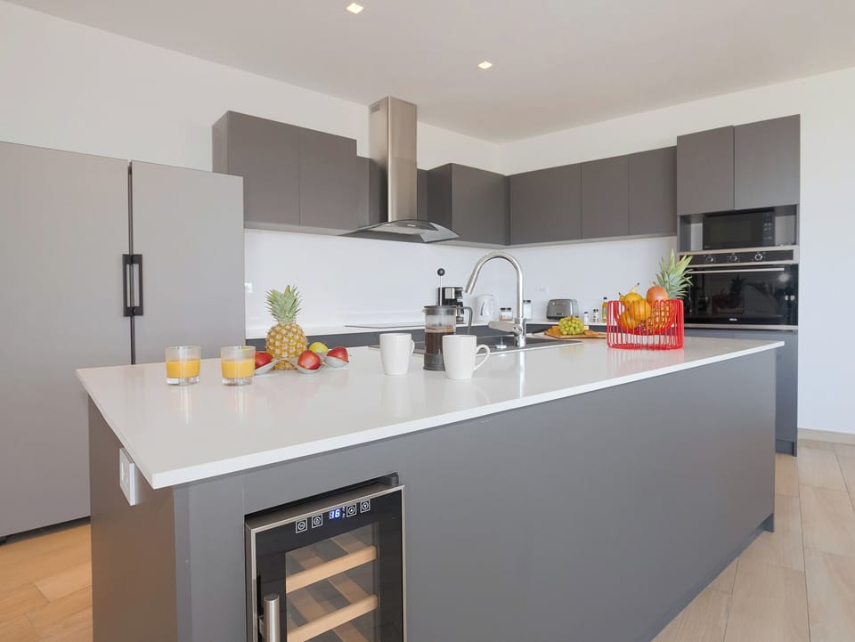 Open kitchen with island