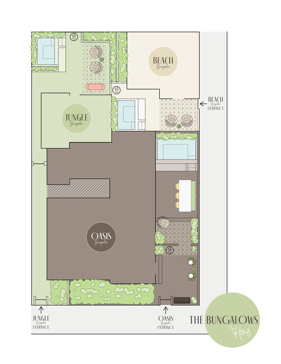 Layout of The Bungalows