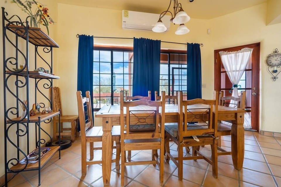 Gather around the dining table at Casa Richy in El Dorado Ranch San Felipe BC Mexico — perfect for family dinners.