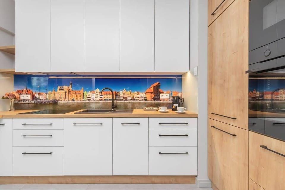 The fully equipped kitchenette includes everything you need for a home-cooked meal.