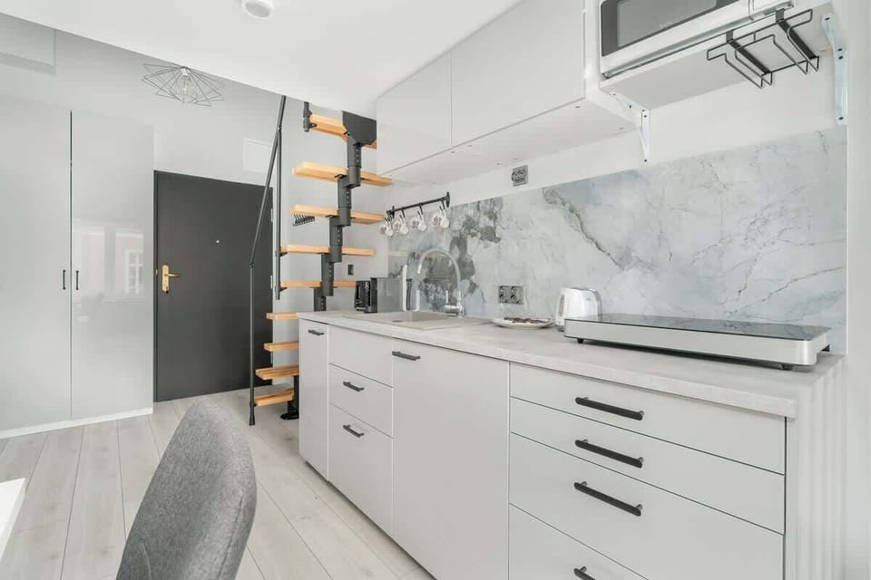 Kitchenette with a toaster