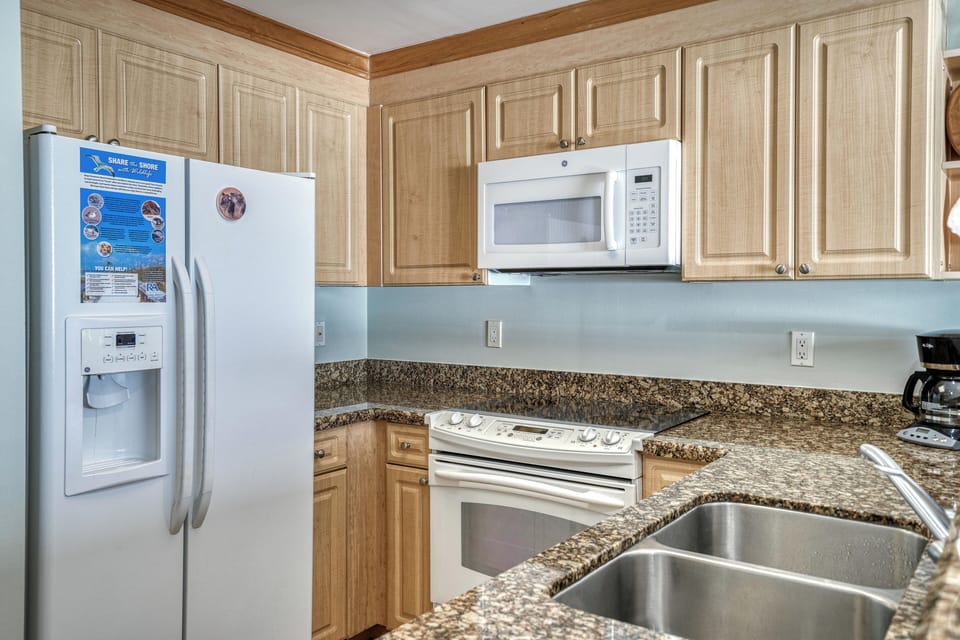 Fully stocked kitchen