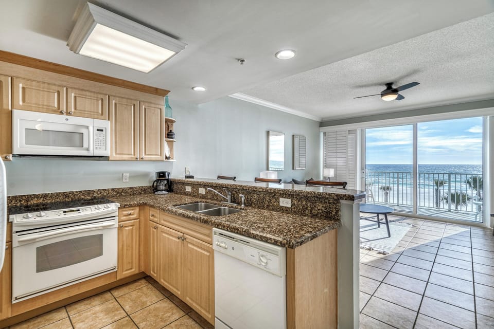 View of the gulf from the kitchen