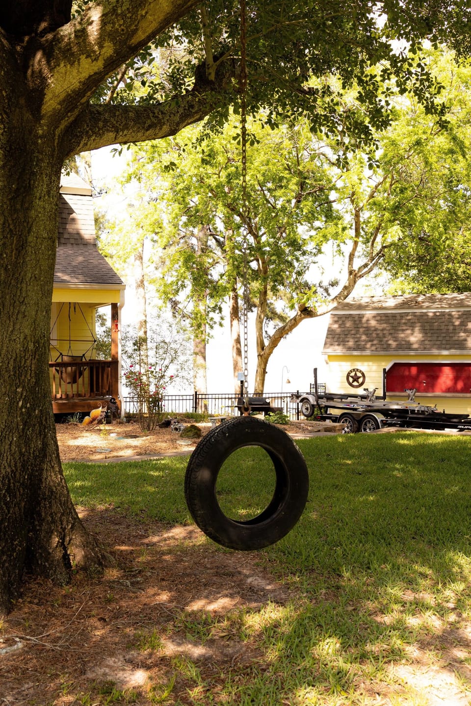 Signature tire swing :). It's been there for 25 years !