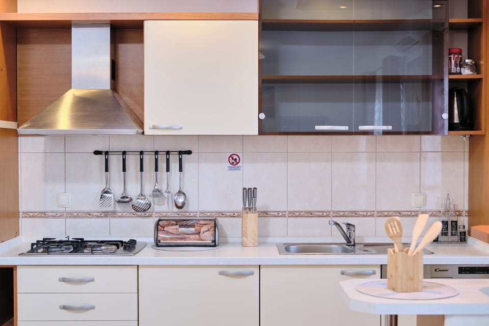 Villa, Private Pool, Sea View | Private kitchen | Fridge, microwave, dishwasher, coffee/tea maker