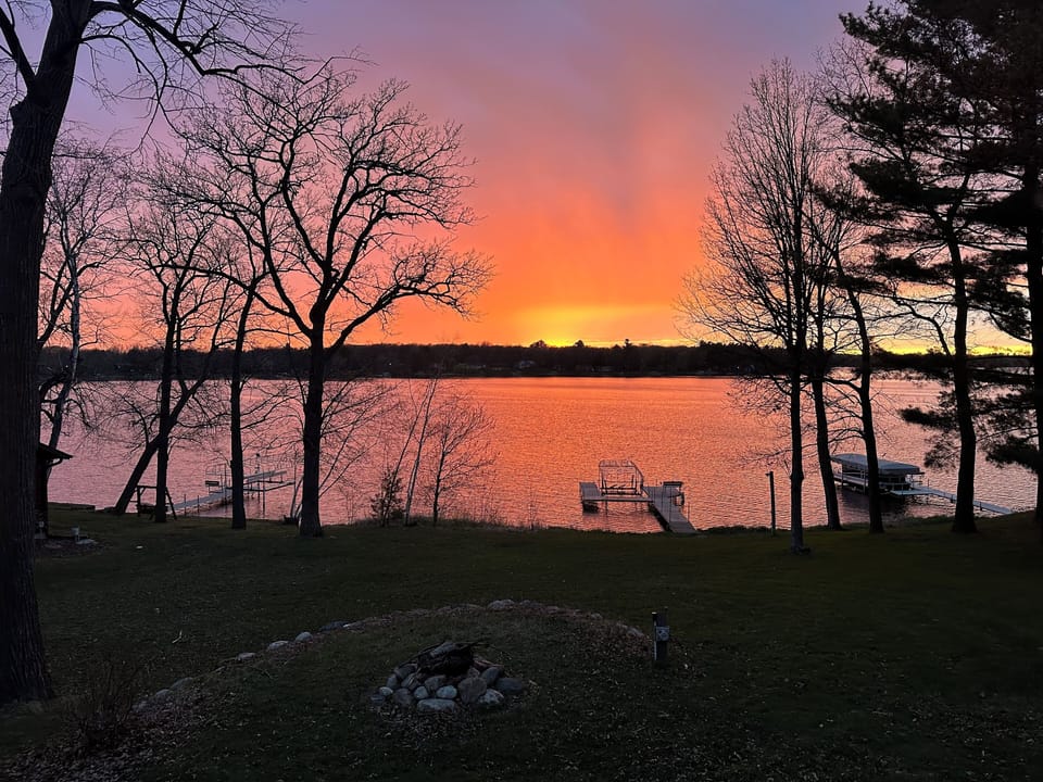 The backyard faces west so you'll get to enjoy some amazing sunsets.