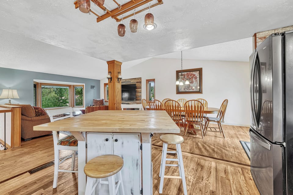 You will enjoy plenty of seating in the attached dining room...