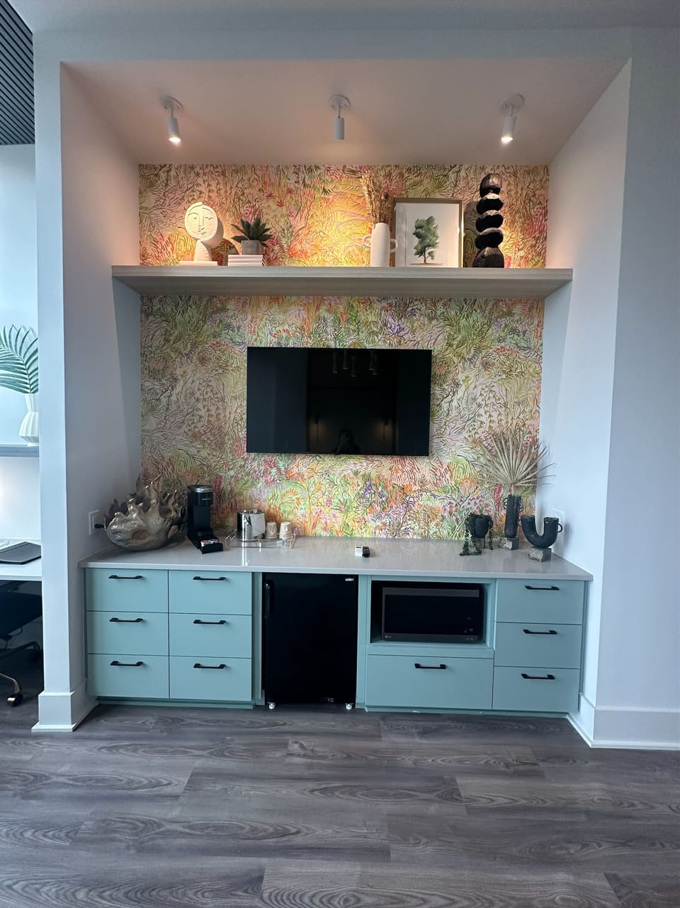 TV, Microwave, Fridge, & Keurig