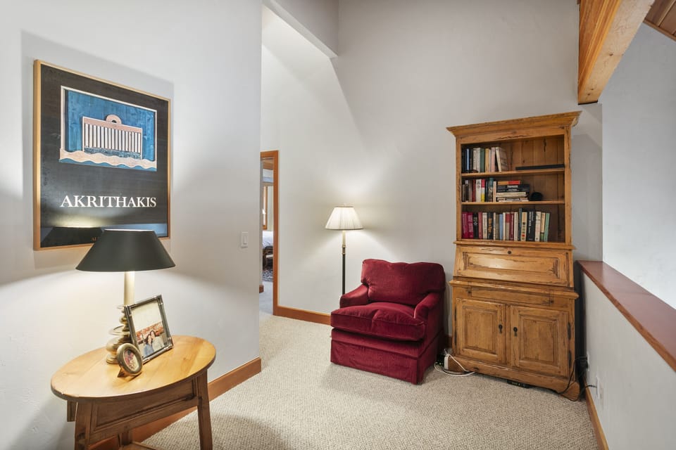 Furniture, Indoors, Living Room, Lamp, Painting