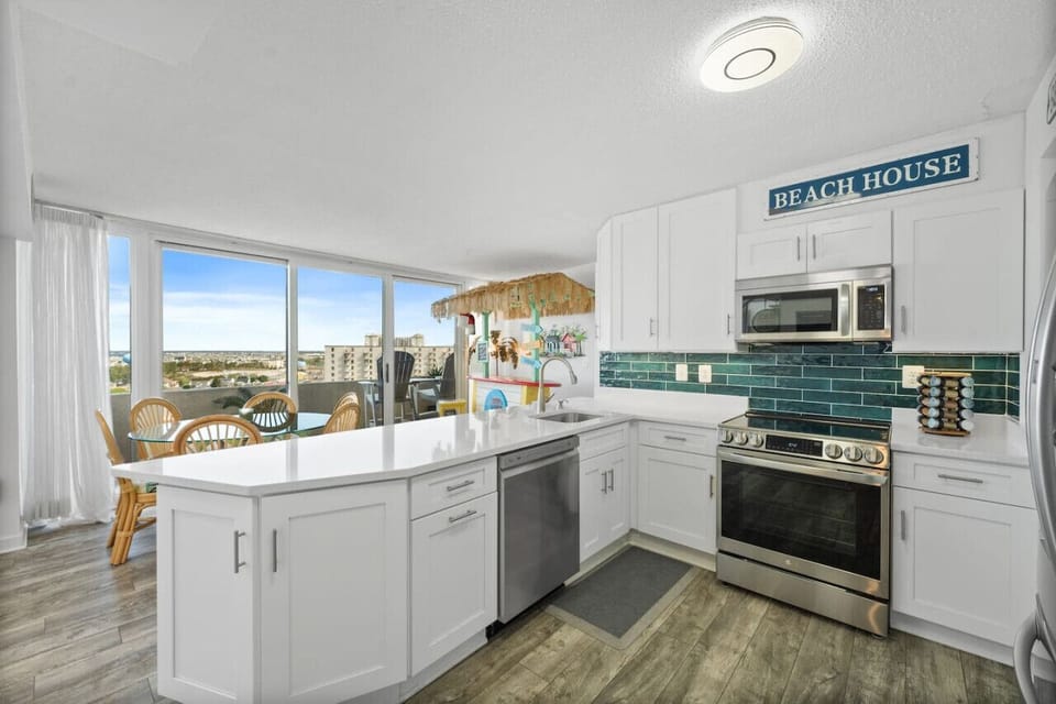 kitchen with view