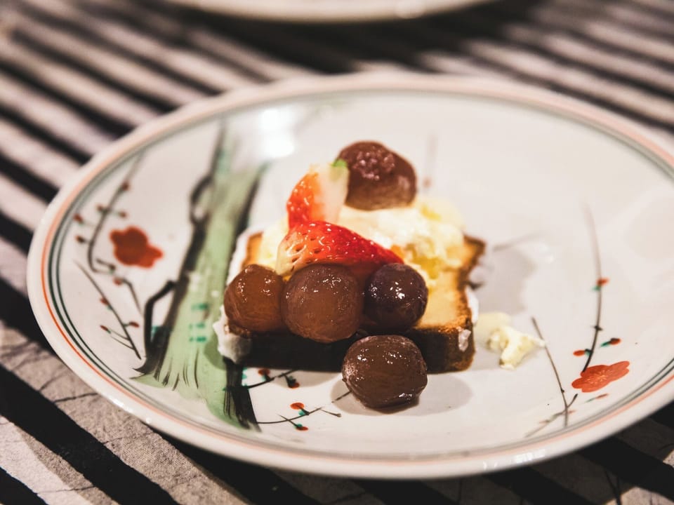 ・[Dinner] Cute dessert plate