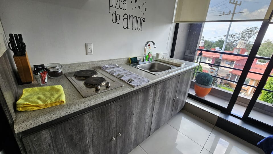 Executive Studio Suite, City View | Private kitchen | Coffee/tea maker, fridge, microwave, toaster