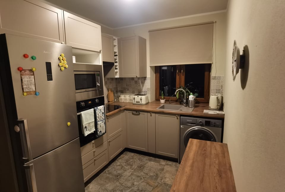 Apartment | Private kitchen | Fridge, microwave, oven, stovetop