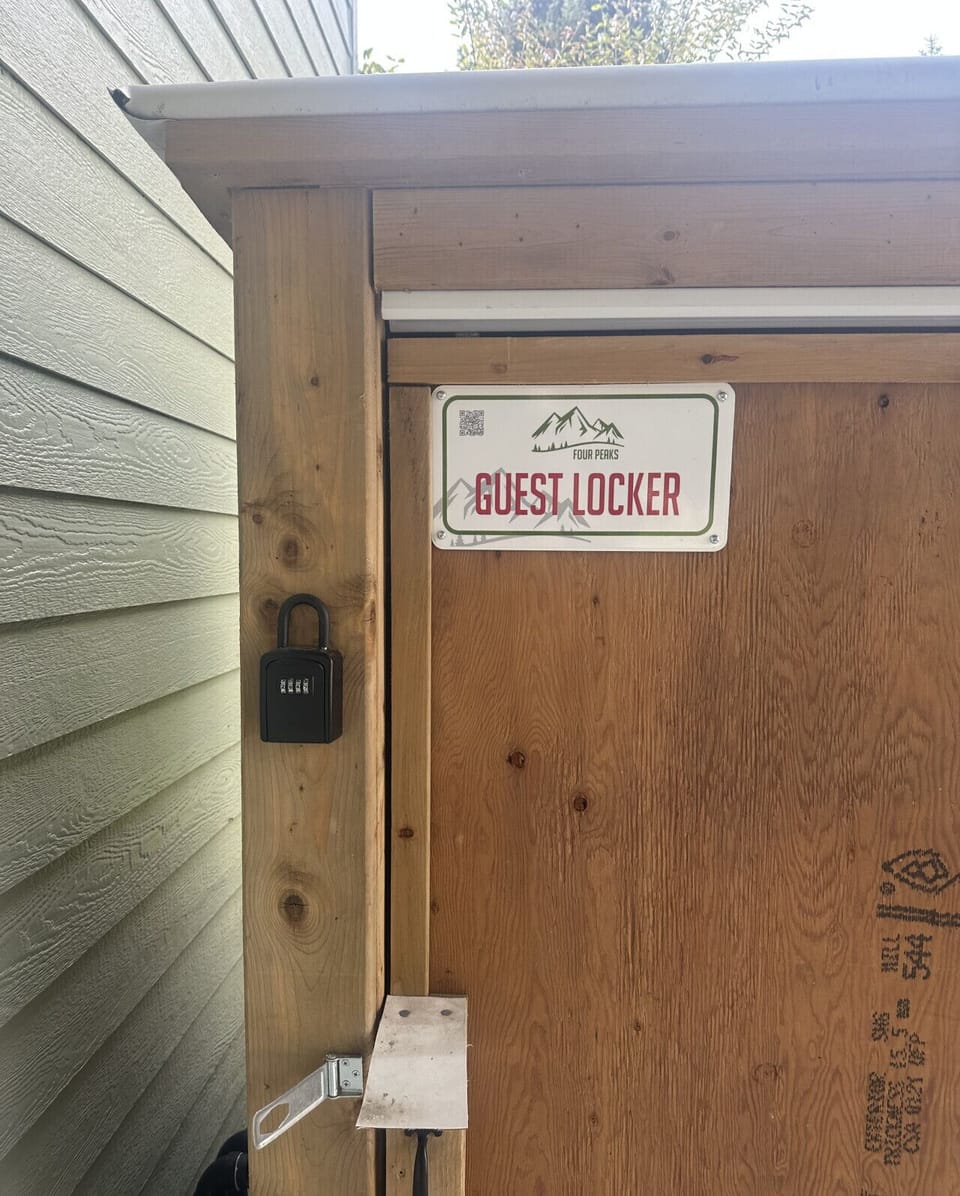 Private locker for skis and bikes