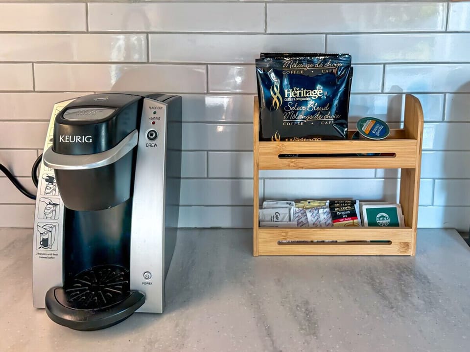 Coffee and tea for the first day of your stay