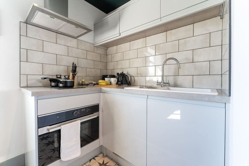 Well-equipped studio kitchen