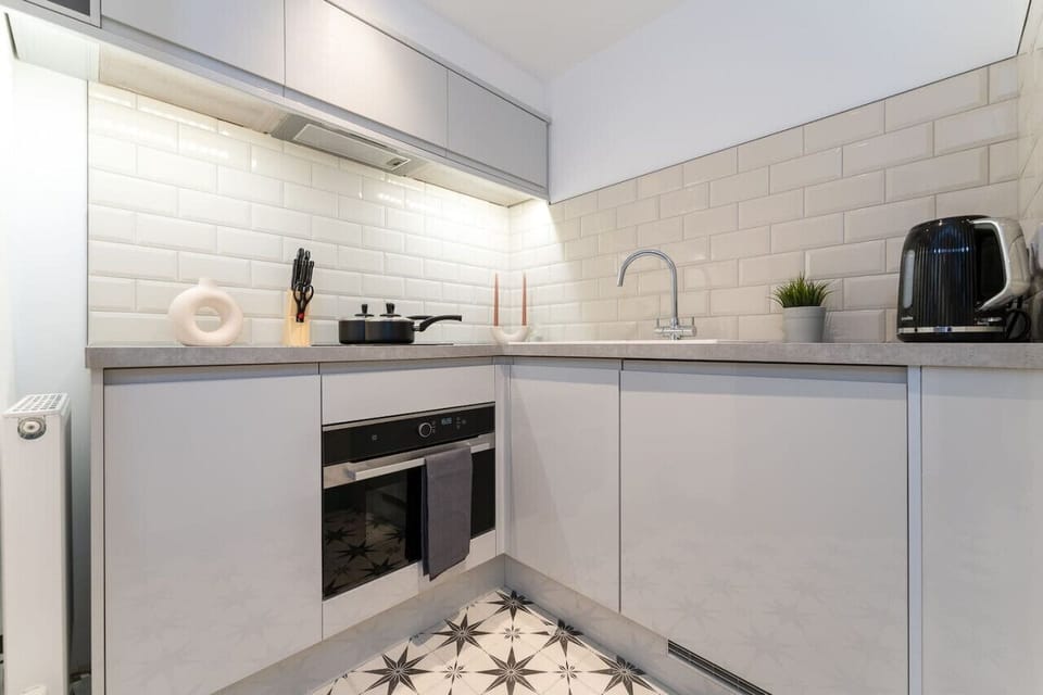 Well-equipped studio kitchen