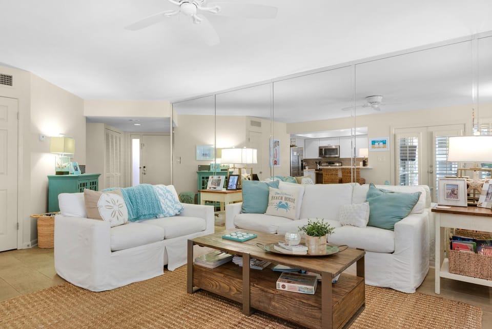 Condo, Multiple Beds (Hidden Dunes Beach Cottage 162) | Living area | TV
