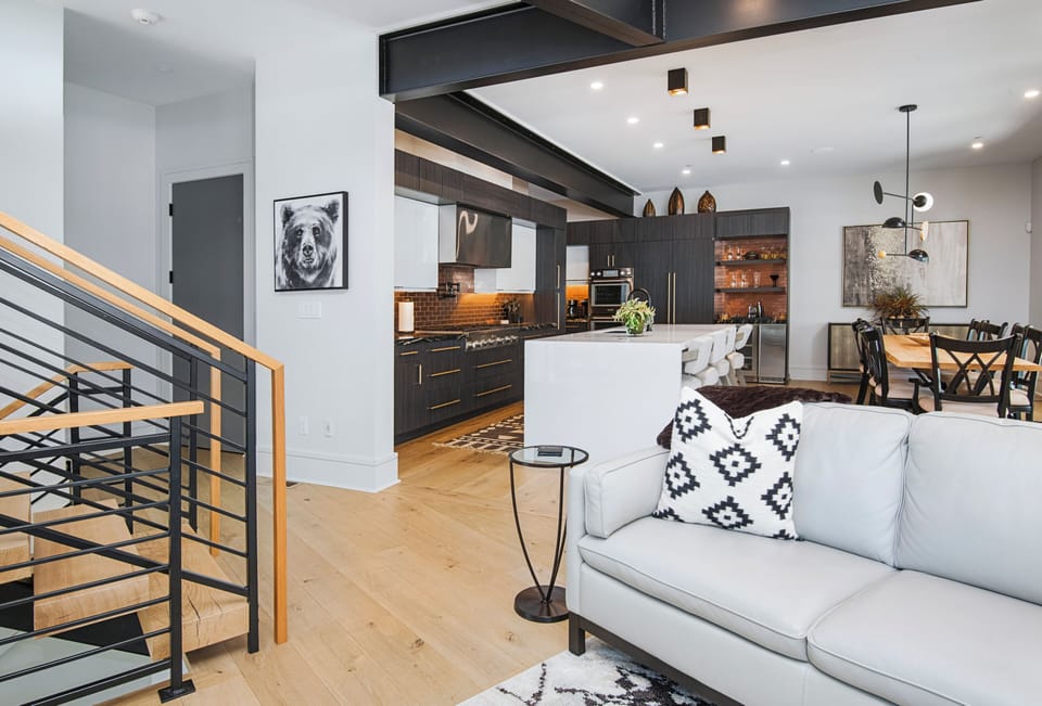 Living Room Kitchen View