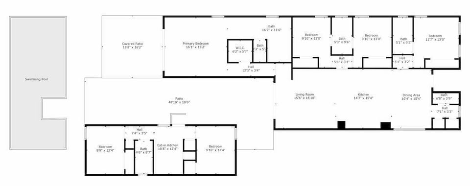 Bali House and Pool House floor plan