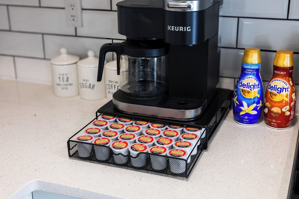 Keurig Coffee Machine stocked with K-pods