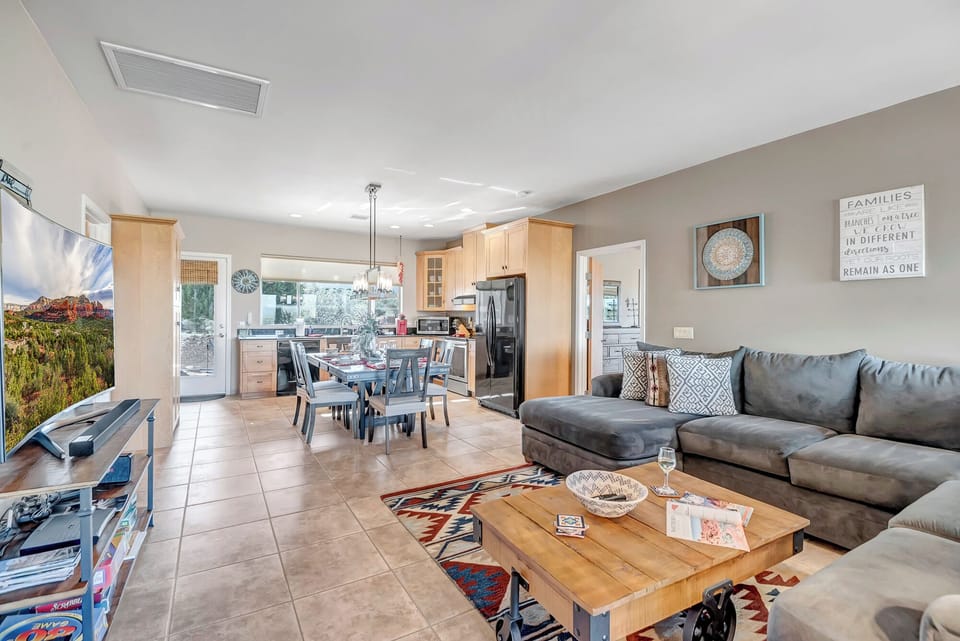 Spacious living room with plush furnishings