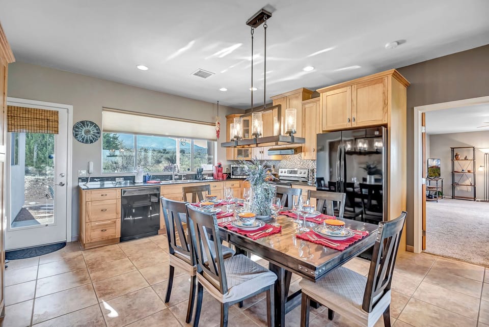 Dining table with seating for up to 6