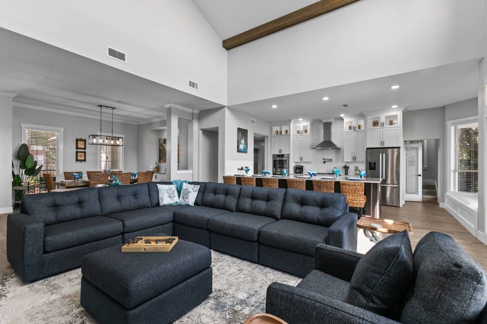 Cozy Seating - enjoy your favorite programs on the Smart TV - Amazon Prime is included!  Bring your other login info to access your subscription servi