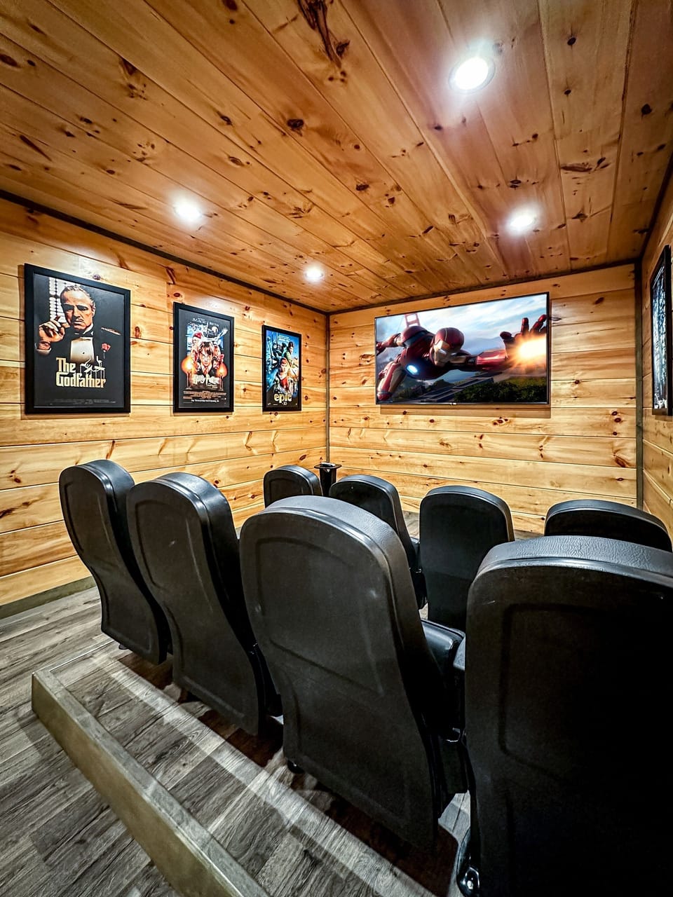 Movie room for popcorn and movie marathons.