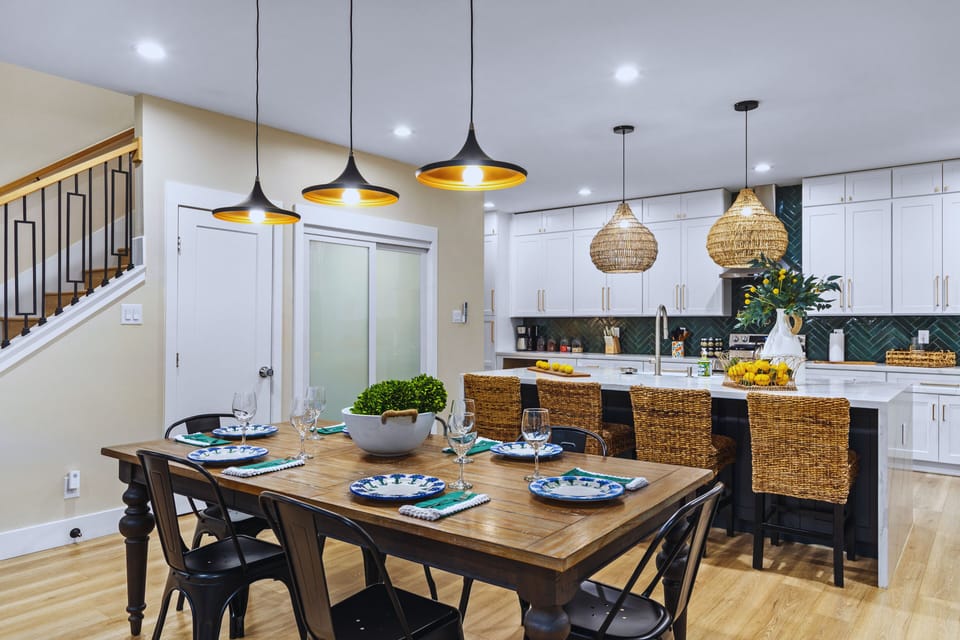 Gather, dine, and connect and the perfect space for family meals and late-night laughs.