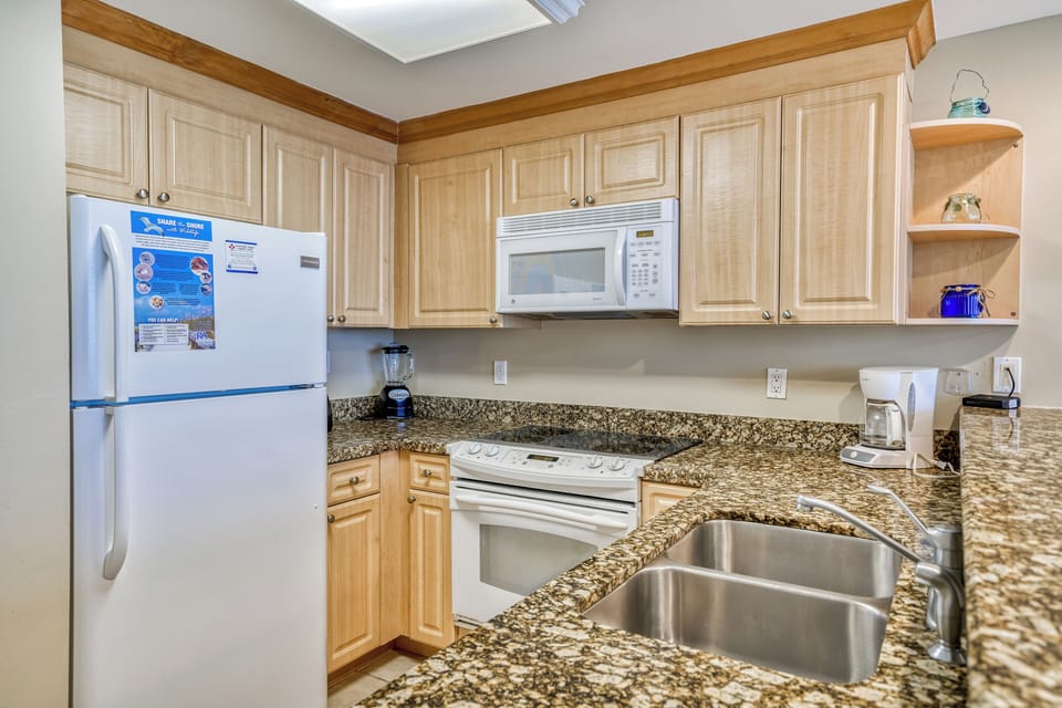 Fully stocked kitchen