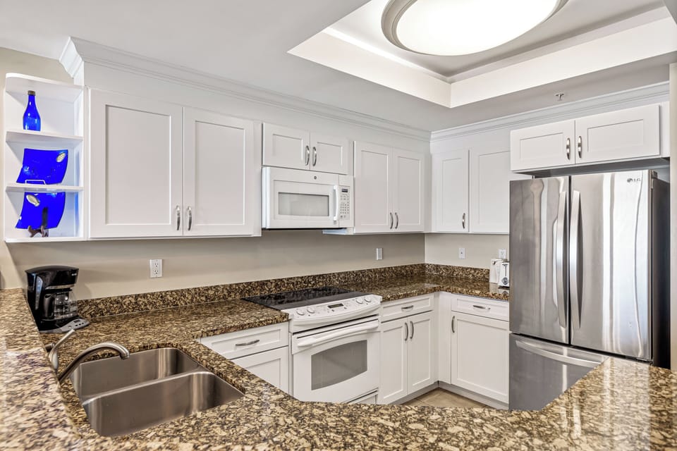 Fully stocked kitchen