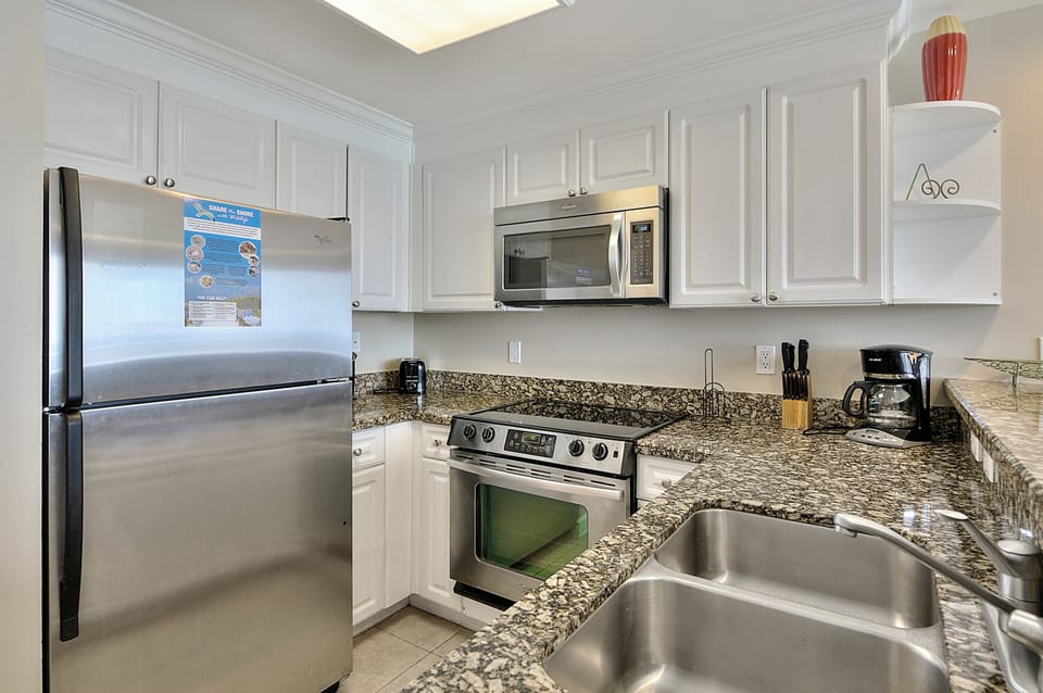 Fully stocked kitchen
