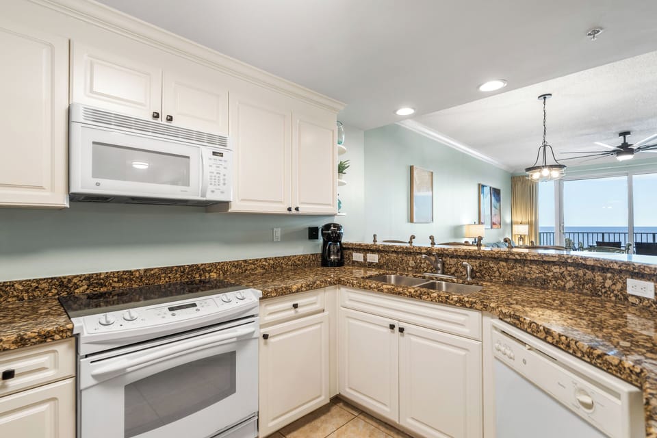 Fully stocked kitchen