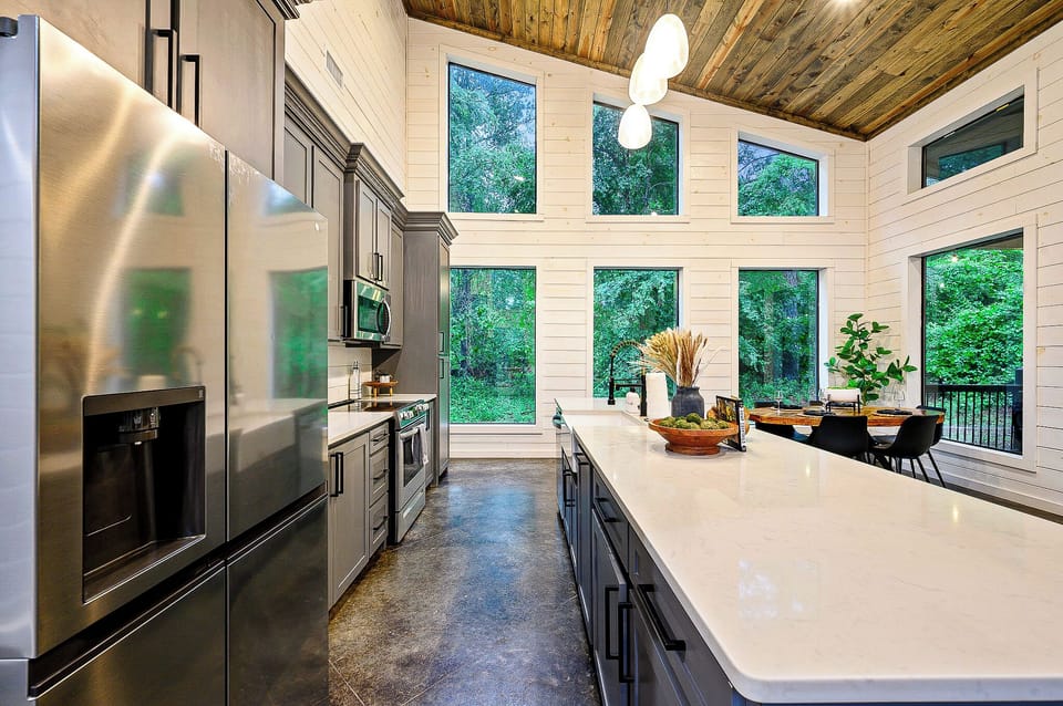 Modern appliances - fridge, dishwasher, oven, stove