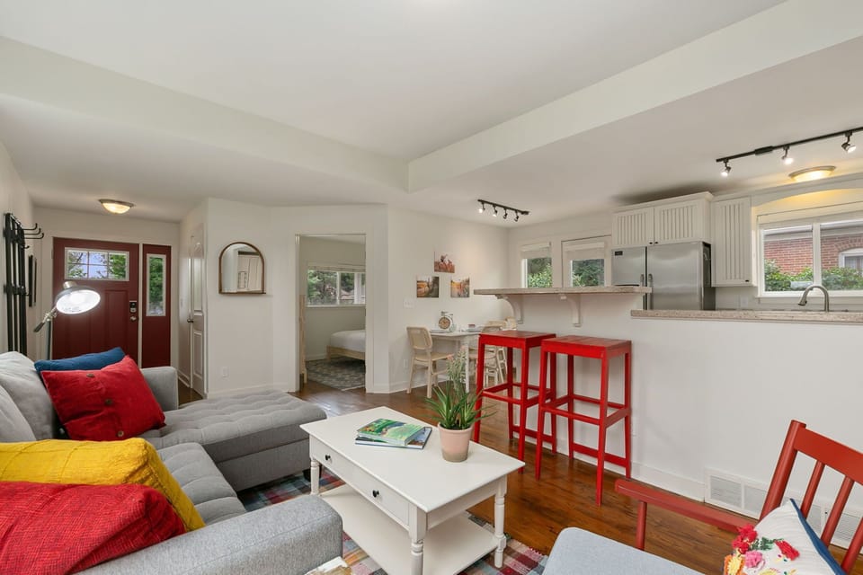 Living, Kitchen and Dining Area | Tons of natural light!