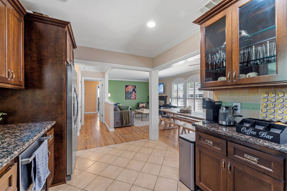 Spacious Kitchen with Wooden Cabinets 