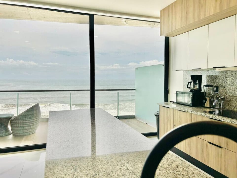 vista a la playa desde el departamento
