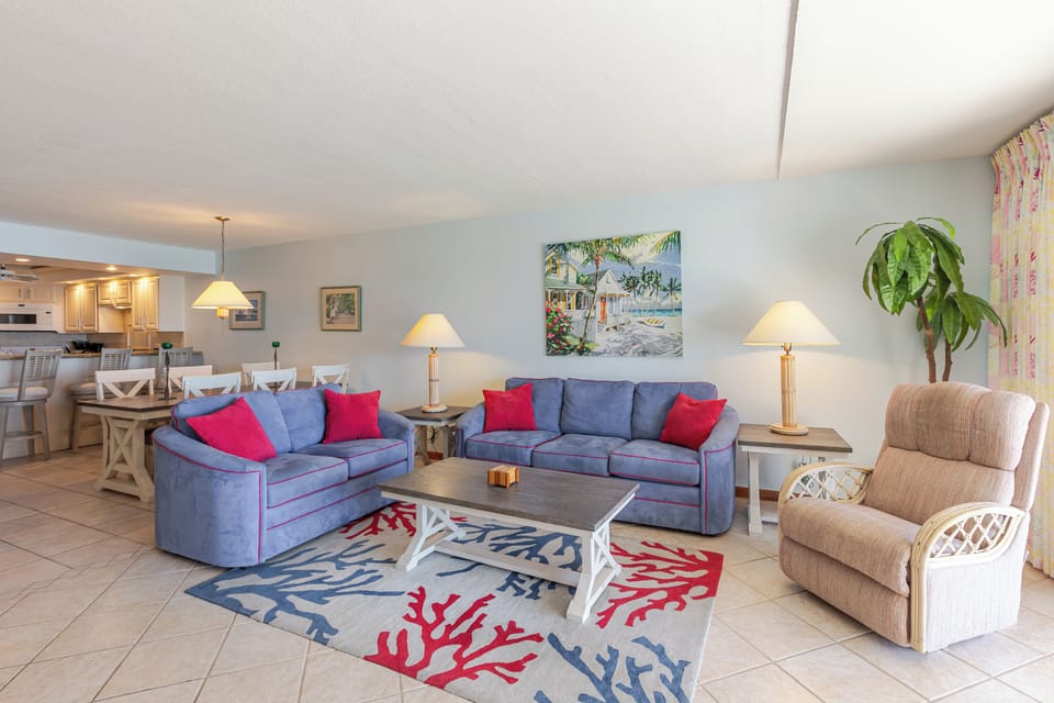 Spacious Living Room to Dining Area