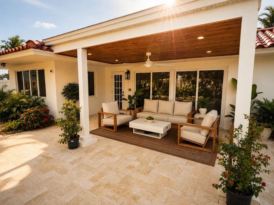 View of the back porch