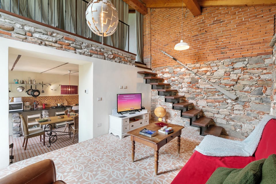 Honeymoon House, Multiple Bedrooms (La Maison Du Lac  50 meters from lake) | Living area | TV
